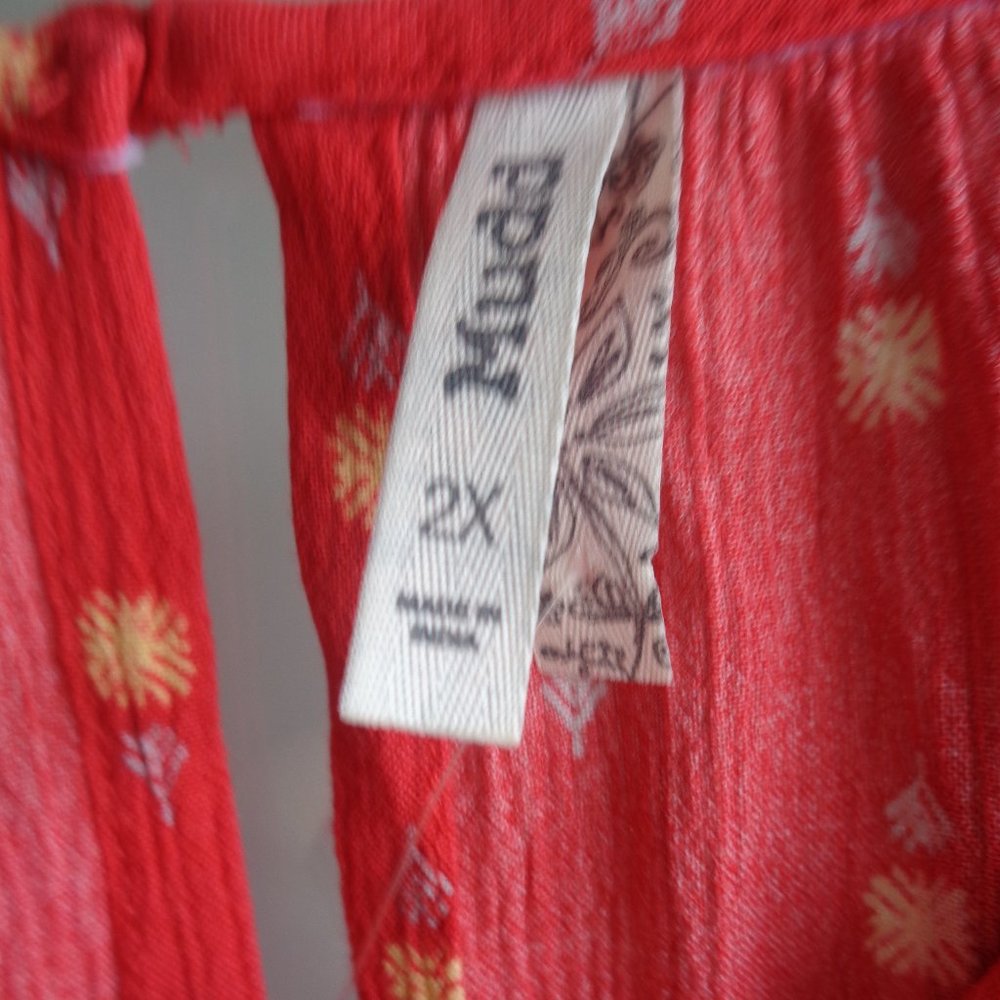 Mudd high neck pattern jumpsuit boho print lightweight 2X junior - Picture 14 of 16